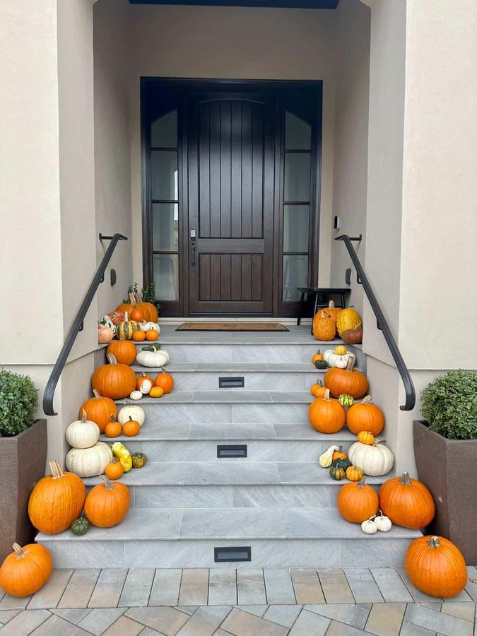 Doorstep Darling styled on a customer's front steps